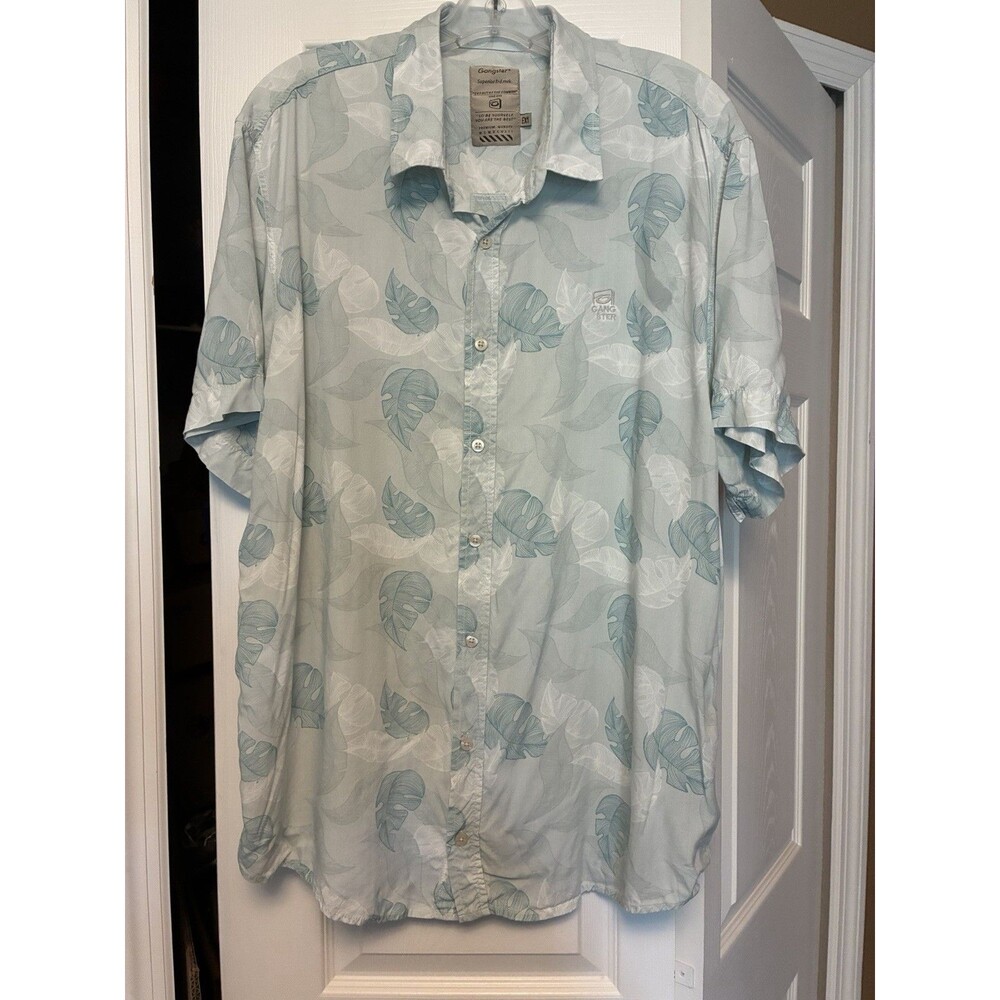 Vintage Gangster Superior Trd Mrk Streetwear hawaiian shirt size XL Y2K mens